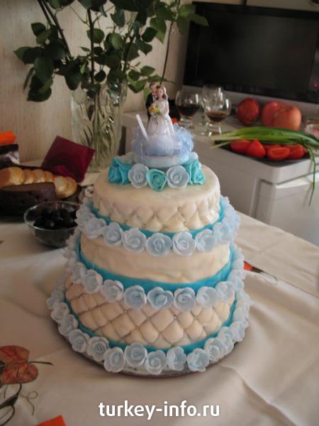 Свадебный торт на жемчужную свадьбу (30 лет)